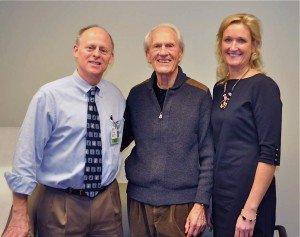 L-R: Dr. James Essell, Charles Spencer, Mary Hanley